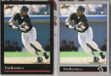 TIM RAINES 1992 Leaf Black GOLD Insert w/ sister. WHITE SOX