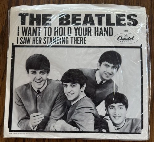 Beatles 45rpm Capitol 5112 I Want To Hold You Hand w/PS  1984 20th Anniversary