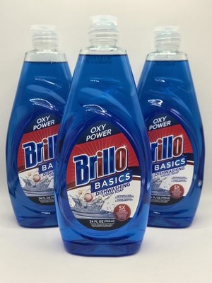 3X Brillo Basics Dishwashing Detergent - Oxy Power Scent - 24oz - 3 Pack    