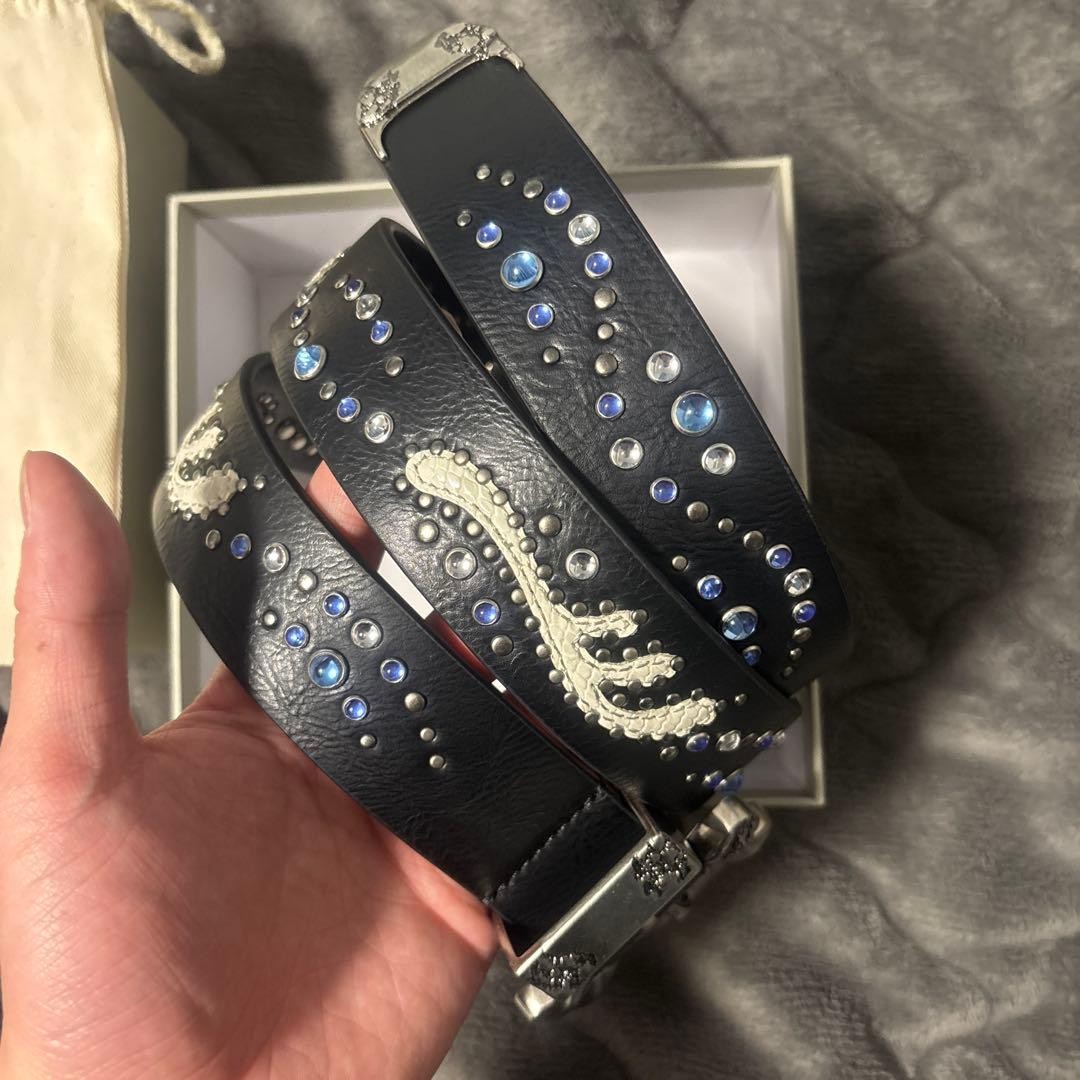 楽ギフ_包装】 Sサイズ Trendt Vision Studded Belt Black S size