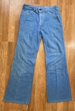 Vintage 1970s Levi's Orange Tab Bell Bottom Jeans SF 207 Size 34x31
