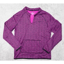 Nike Therma-Fit Purple Mirror Printed Training Pullover Fleece Womens Size L