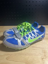 Nike Zoom Rival S Track And Field Shoes Blue, Grey ,Lemon Mens 5.5 Lace Strap