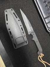 Black CRKT 2010KNS C/K Dragon 8.5" Fixed Blade Knife with Sheath