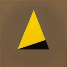 Medium Abstract Painting 2x2 ft. Post-Modernism Geometric Demrin Cubism II NEW