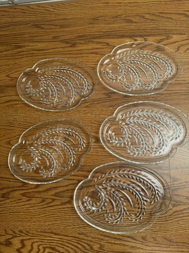 Glass Snack Plate trays glass Lot of 5 - Picture 5 of 5