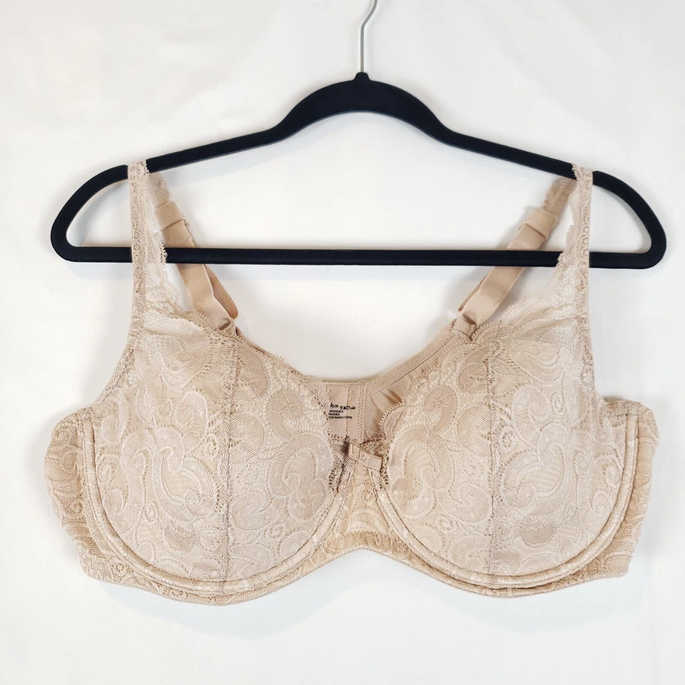 Playtex Bra 42C 4514 Love My Curves Lift Lace Underwire Beige Black Lot of 3 - Image 2 of 4