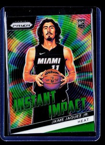 2023-24 Panini Prizm Instant Impact Prizms Green Jaime Jaquez Jr. #23 Miami Heat