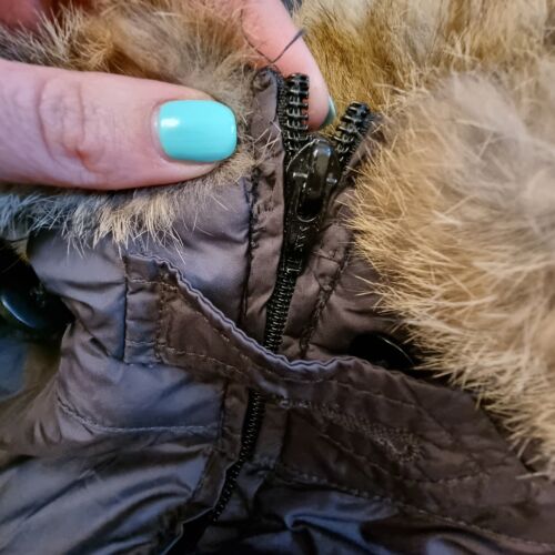 Prada Jacke Damen Größe 40 Braun Fellbesatz Kragen Goretex - Bild 21 von 22