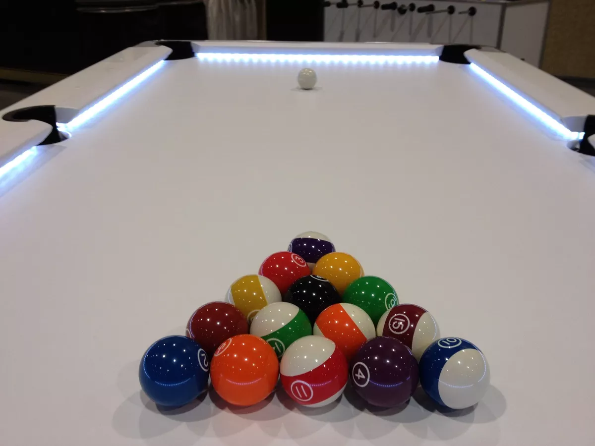 Pool table cheap light size