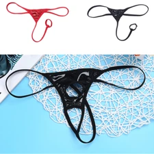 Men Wetlook Underwear Backless Jockstrap Briefs Underpants Thong Panties T-back