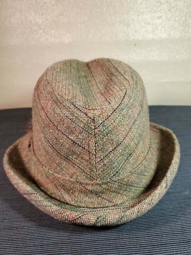 Vintage Stetson Tweed Fedora W/ Feather Mens 7 (c139) (ml) - Picture 4 of 5
