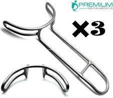 3× Dental Lip Cheek Vestibulum Retractor 6.5" Mouth Opener Premium Instruments