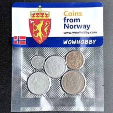Norwegian Coins 🇳🇴 5 Unique Random Coins from Norway for Coin Collecting 🇳🇴
