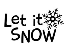 Let It Snow Snowflake Holiday D cor Vinyl Decal Joy Merry Christmas Sticker