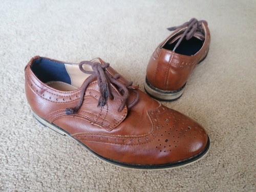 River Island Brogue Brown Tan Lace Up 