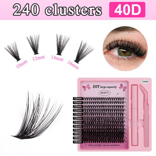 Indywidualny zestaw rzęs 240/144 szt. Curl Clusters Zestaw rzęs Diy Rzęsy K - Zdjęcie 21 z 23