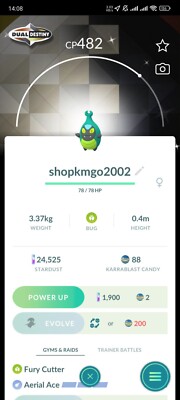 Pokémon Tra de - Shiny Karrablast Special Background Dual - Read Description