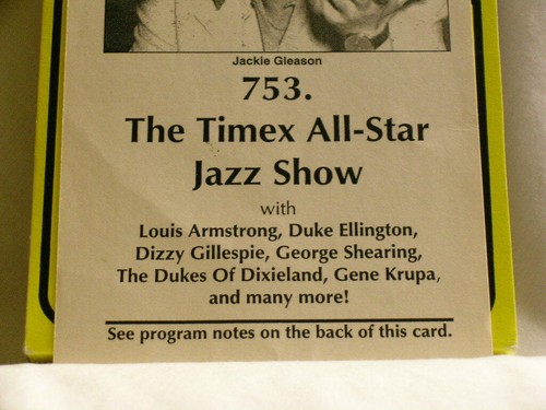 TIMEX ALL STAR JAZZ SHOW 1958 Jackie Gleason Duke Ellington Gene Krupa VHS tape - Picture 2 of 5