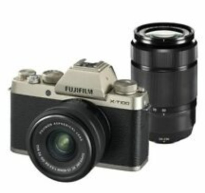 USED Fujifilm X-T100 15-45mm + 50-230mm II Champagne Gold
