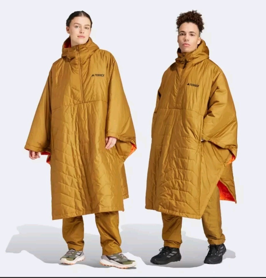 ADIDAS Unisex Hiking Hooded Quilted Puffer/Poncho/Coat/Jacket