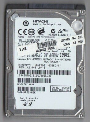 (未使用･未開封品)　日立GST Travelstar 7K500(320GB/SATA3G/7200rpm/16MB) HTS725032A9A364 og8985z Hitachi GST Travelstar 7K500 HTS725032A9A364 (0A72333) 320GB