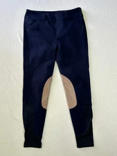 Piper by Smartpak Horse Riding Breeches side-zip - navy blue - size 30R