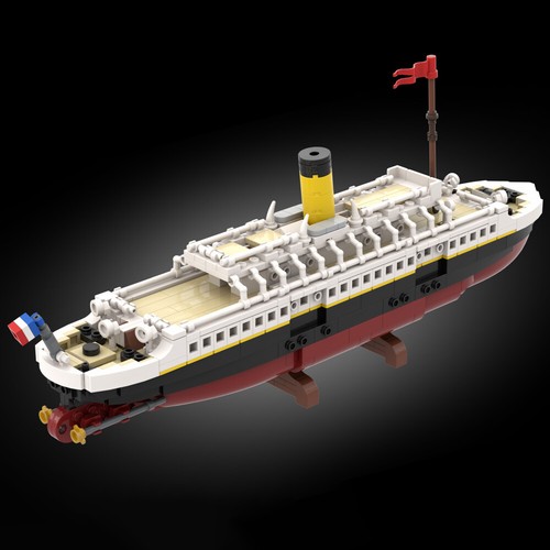 MOC-146032 MOC Former Tender Ship 1/200 scale with Stand and Plate 816 Pieces - Imagen 1 de 5