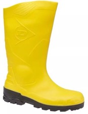 SAFETY WELLINGTON BOOT DUNLOP YELLOW DEVON.  (SIZE 11 (46) ) model H142211