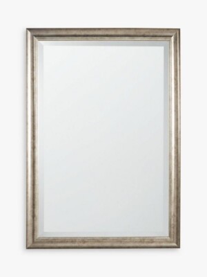 John Lewis Kendal rechteckiger Wandspiegel mit Holzrahmen, silber, 99x69cm UVP180 