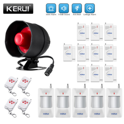 KERUI Home Security Alarm System Door Sensor Motion Detect Anti-theft Loud Siren