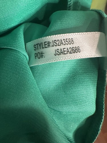 Jessica Simpson Size 10 Green One Shoulder Asymmetrical Hem Lined Cocktail Dress - Picture 14 of 17