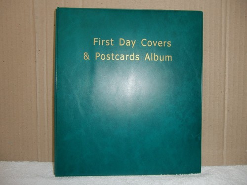 **New 100 First Day Covers & Postcards Album (Green) Great for Your collections. - Picture 5 of 11