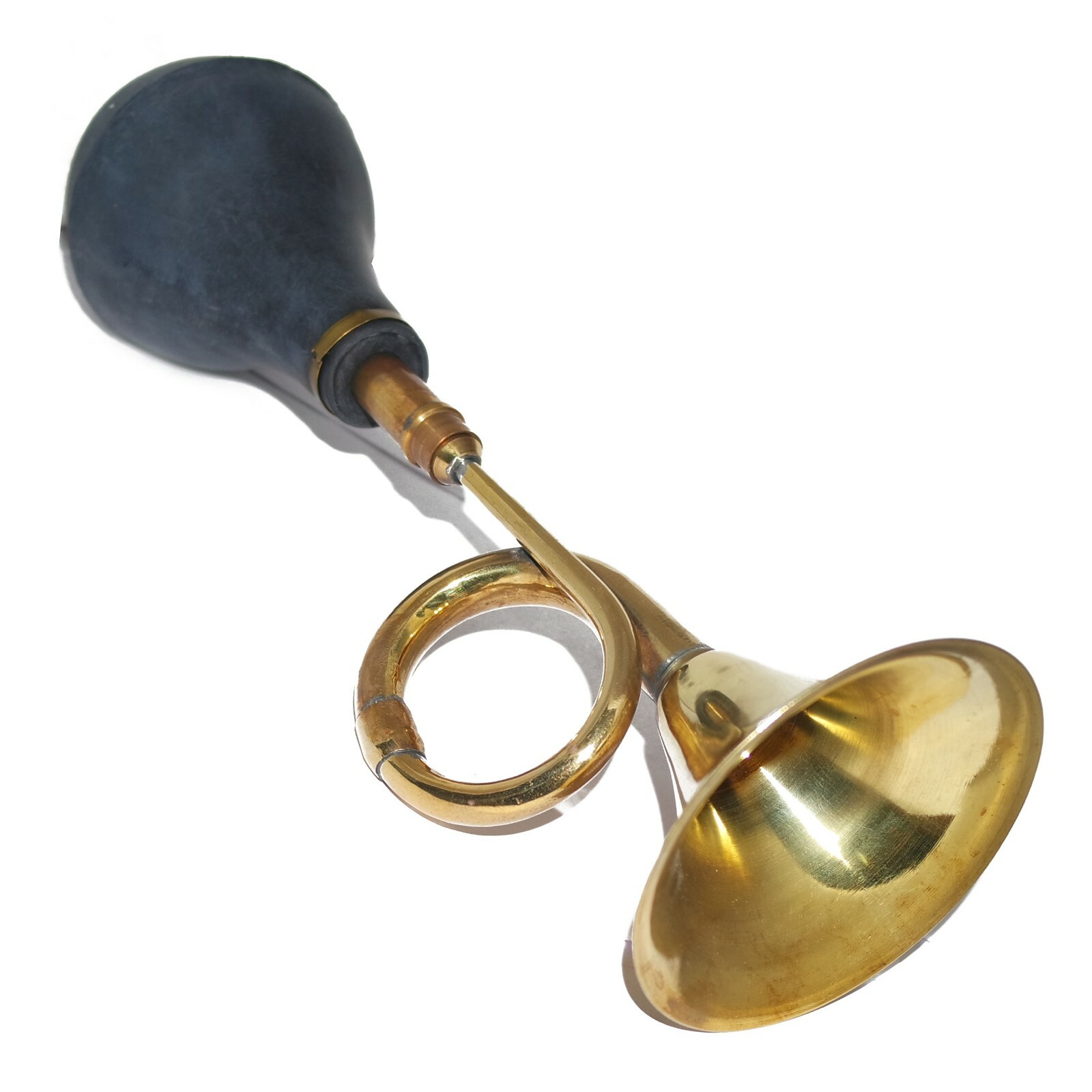 Vintage Antique Trumpet Brass Taxi Horn Rubber Bulb Bugle Car Bike