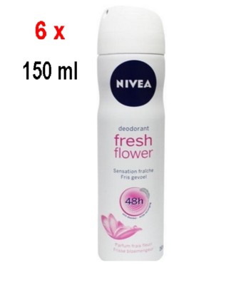 34,39 /L - 6er Pack NIVEA Deospray Women ''Fresh Flower'' - 150ml