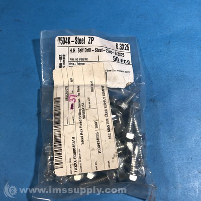 McMaster-Carr 90469a153 Pack of 50 Metric Steel Hex Head Screw FNFP