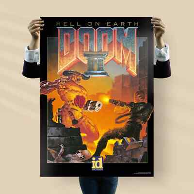 DOOM II: Hell on Earth Poster   Iconic 1994 Artwork by Gerald Brom