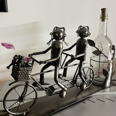 Flame Homeware Lucy & Lee Tandem Metall Weinflaschenhalter