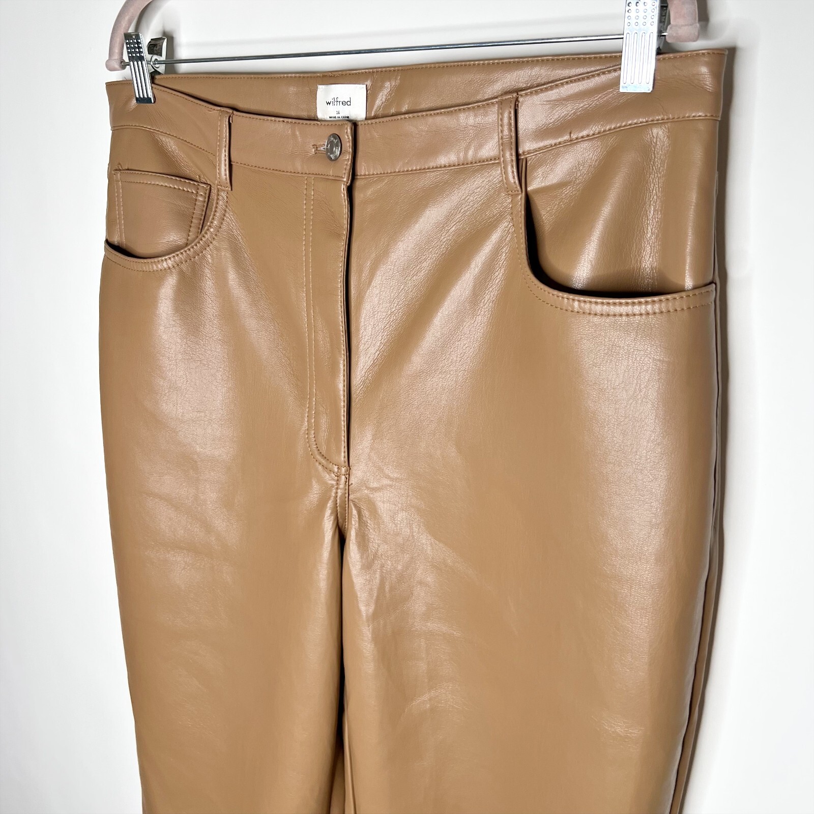 Wilfred Vegan Leather Pants Melina High Rise Straight… Gem