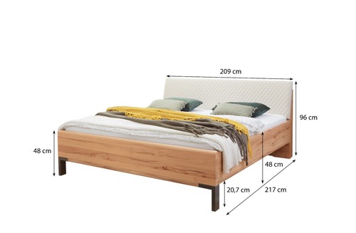 Doppelbett m. Polster u. Winkelfuß Bettgestell Komfortbett Bettanlage Bettrahmen - Bild 26 von 31