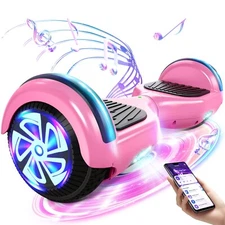 6.5in Hoverboard Light-up Wheels Bluetooth Electric Self-Balancing 7.5Mph -Pink