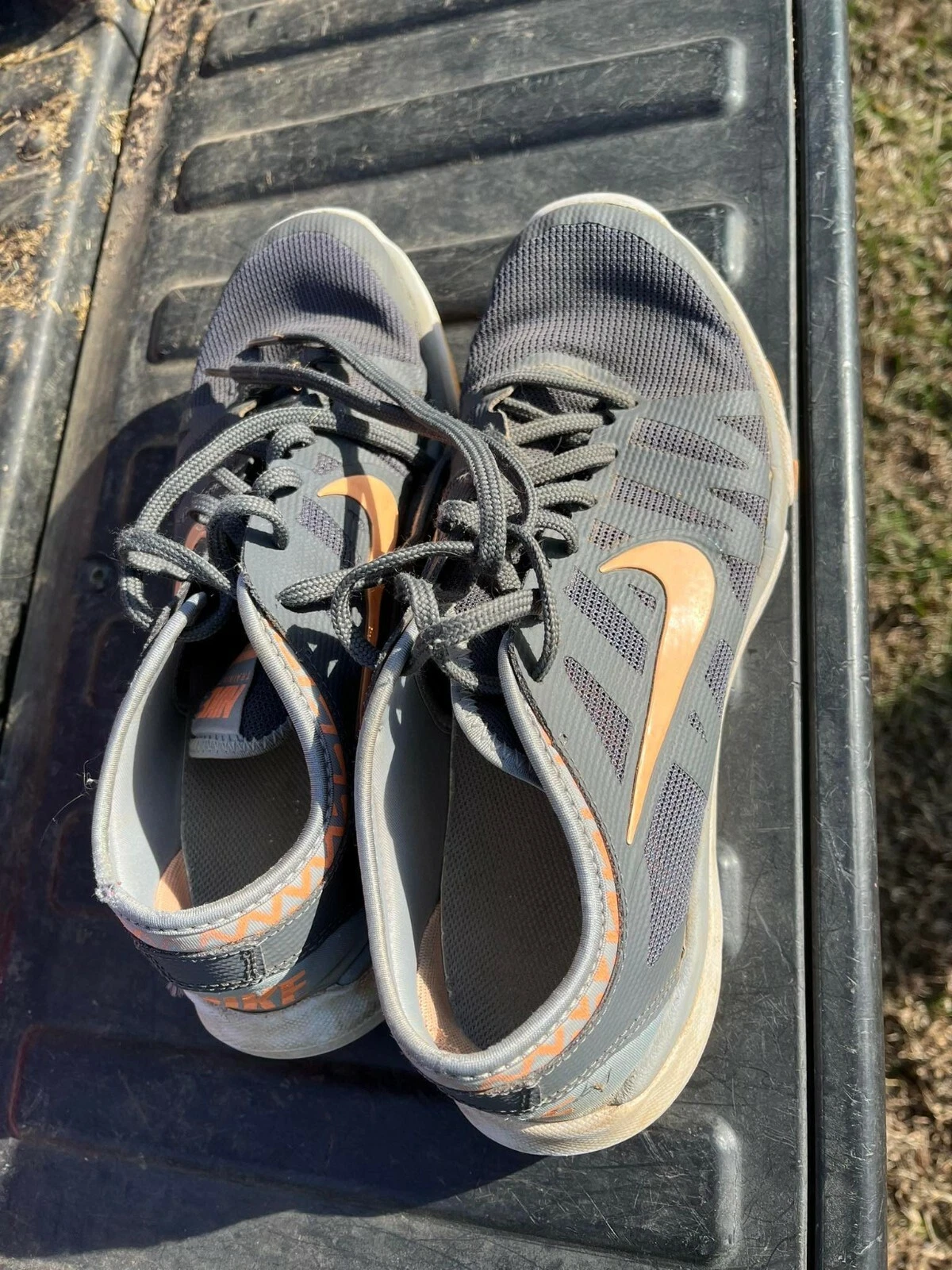 Nike Training, Flex Supreme TR3, grey white and orange womens 9.5