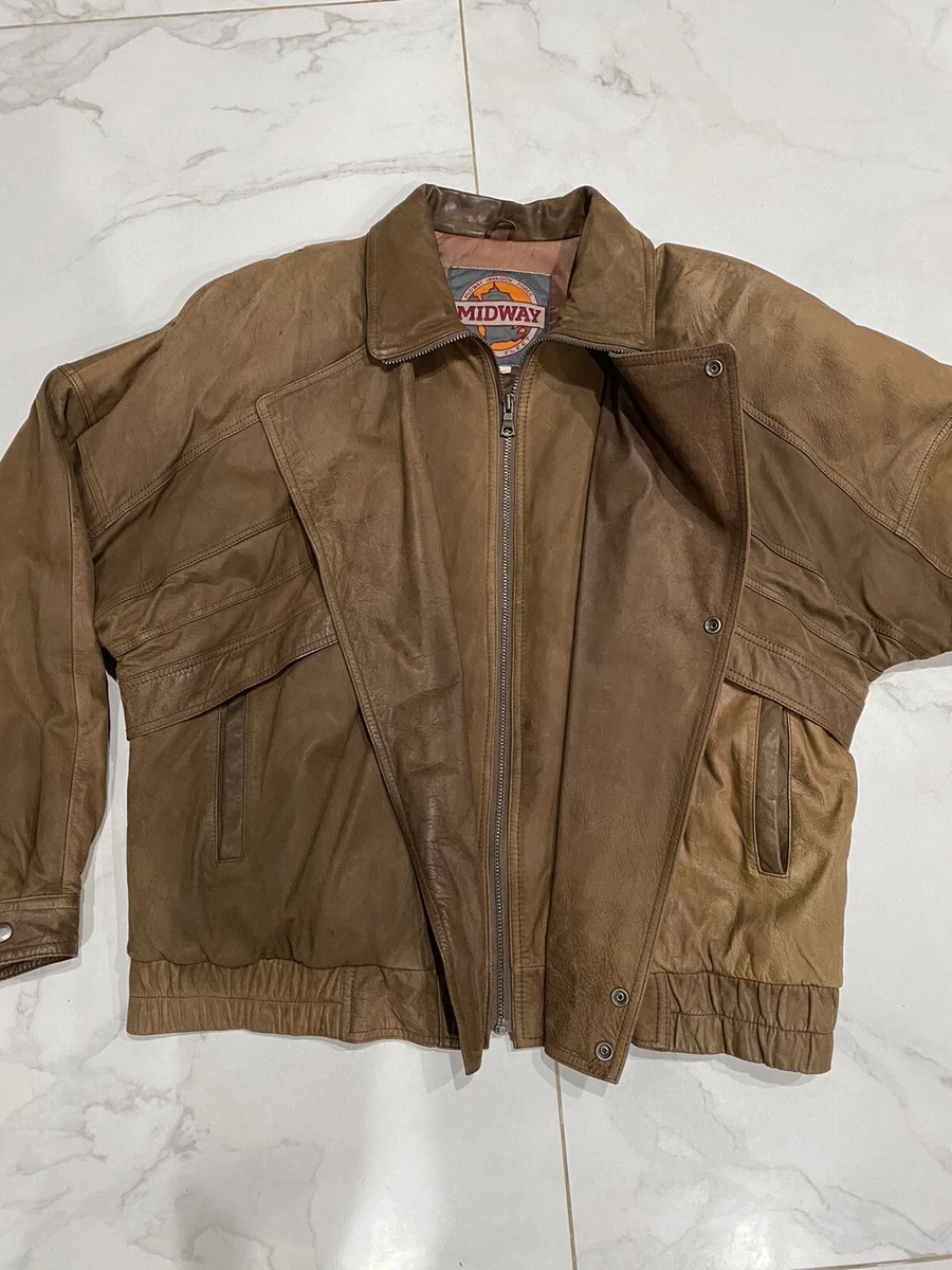 Midway leather bomber jacket sale