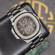 MINT PATEK PHILIPPE NAUTILUS 40.5MM TRAVEL TIME 5990/1A-001 STAINLESS STEEL B&P 3