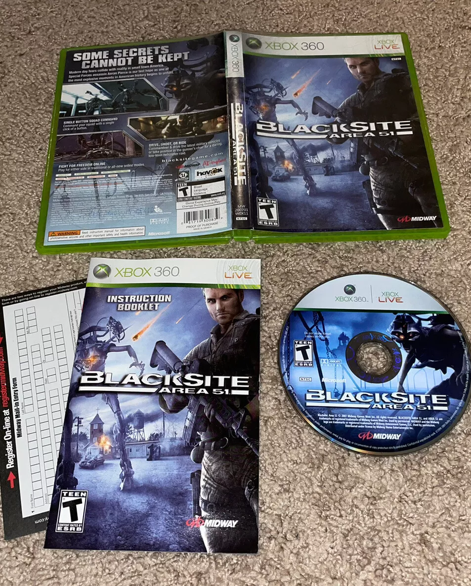 BlackSite Area 51 Microsoft Xbox 360 COMPLETE