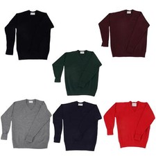 School Uniform Jumper Knitwear Balmoral Sweater Long Sleeve V Neck Acrylic