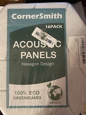 16 Pack White Hexagon Acoustic Panels 12"X10"X 0.4" Self-Adhesive Soundproof