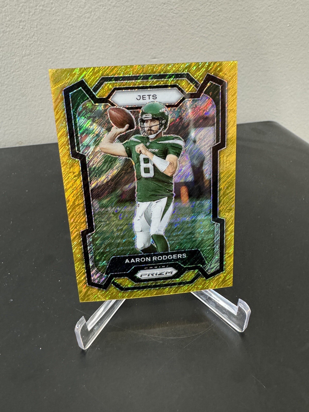 2023 Panini Prizm Aaron Rodgers Gold Shimmer 9/10 Fotl SSP Steelers🔥