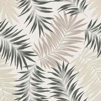Vliestapete Textiloptik Farne Blattmuster Creme Schwarz Beige A56201 (6,16€/1Qm)