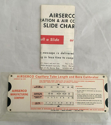 AIRSERCO 1971 #5180 (Capillary Tube Length & Bore CALIBRATOR) HVAC Slide Tool